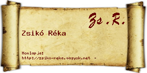 Zsikó Réka névjegykártya